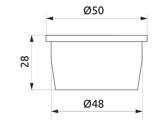 Заглушка труби d=50 GIFF чорний 09222 фото