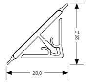 Плинтус 94126 Мрамор Королевский Белый K212 L=4200(Rehau 114)-613026-075 141765 фото