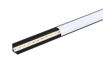 Светильник угловой GIFF LED~Modul SMD2835-120L CW белый холодный L=3000 черный (рассеиватель белый матовый) 140676 фото
