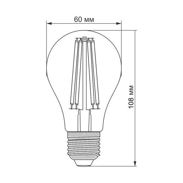 Лампа Груша Филамент E27 А60 LED Feron 8Вт 4000K 4032012 фото
