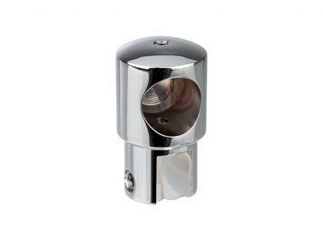 З'єднувач цинковий сплав скло-труба 19 мм торцевий GIFF 826Zn полірований хром 119373 фото