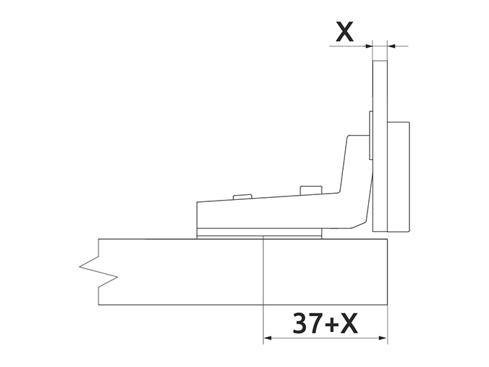 Петля вкладна для скла Slide-on GIFF d=26 Н=0 нікель 07480 фото